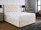 image 2 of Side Lift Crushed Velvet Cream Ottoman Bed Set 4ft Small Double