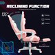 image 5 of HOMCOM Gaming Chair with Footrest, Reclining Computer Chair, Pink