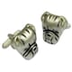 image 2 of Bulldog Cufflinks - Onyx Art CK104 Dog Novelty Cuffs