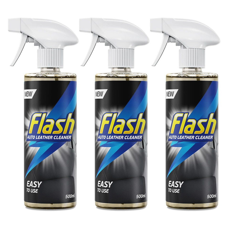 image 1 of Flash Car Care Leather Cleaner 3 x 500ml