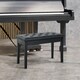 image 2 of HOMCOM Classic Piano Bench Padded Seat Makeup Stool Solid Wood Wooden Black