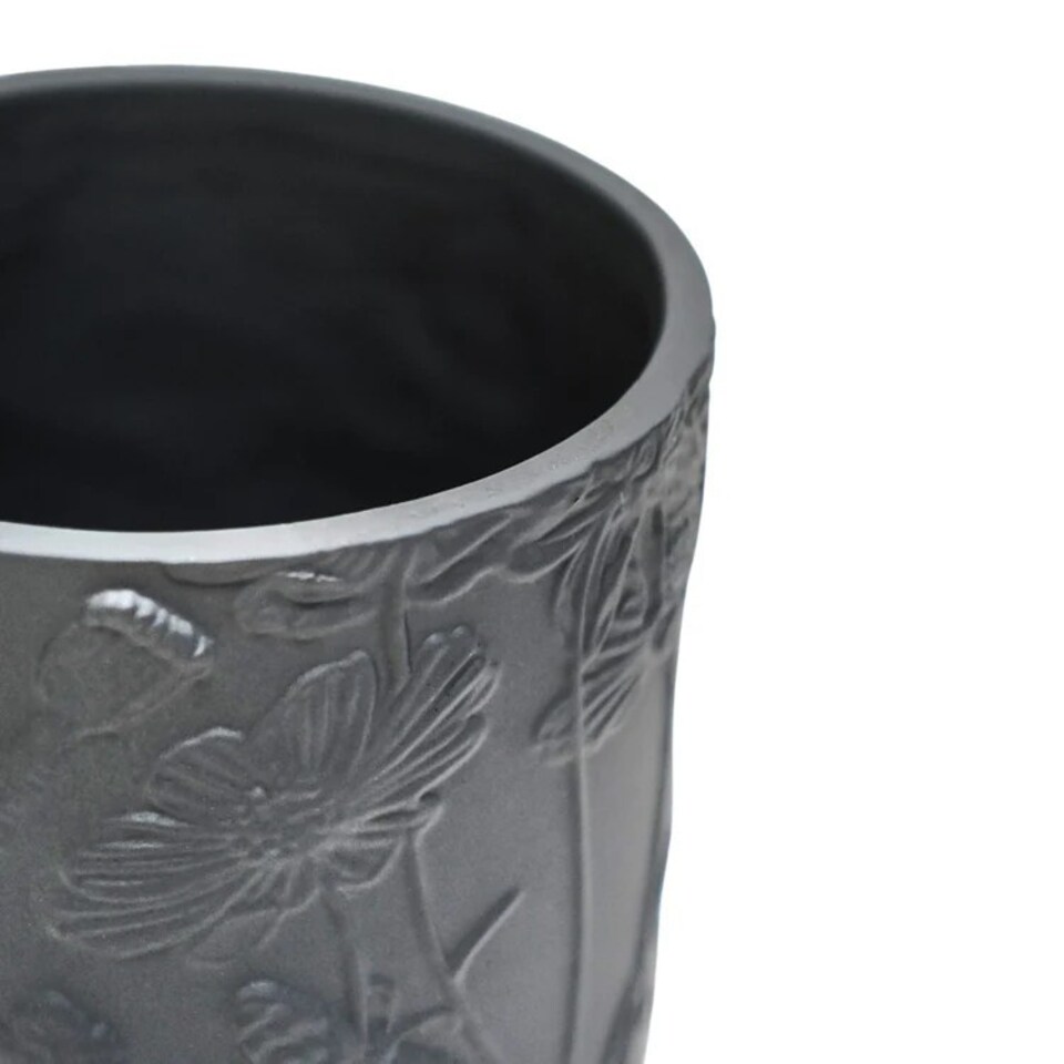 image 1 of Kew Stoneware Meadow Planter - Stoneware - L20.5 x W20.5 x H20.5 cm - Grey | Grey