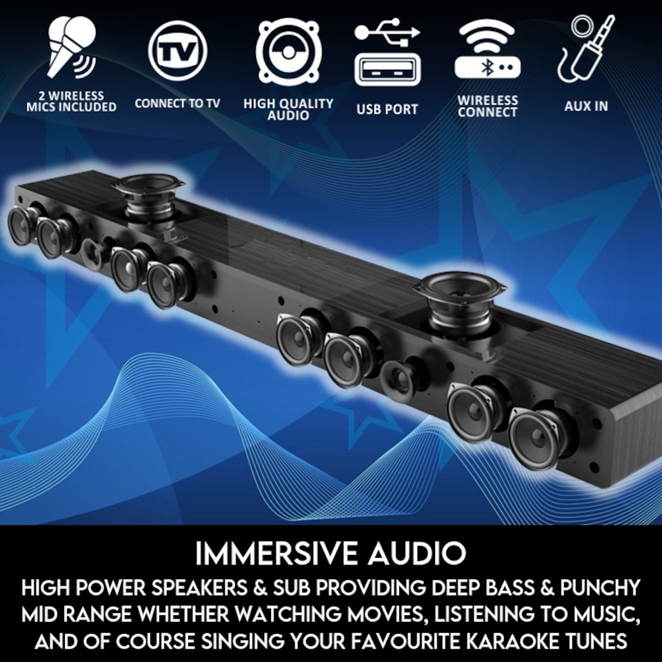 image 1 of Mr Entertainer Starbar Karaoke Soundbar