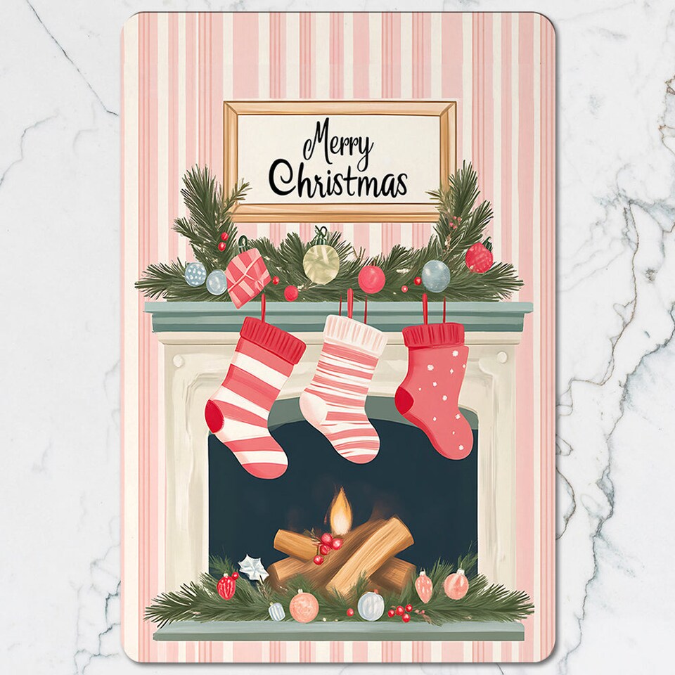 image 1 of Christmas Placemats And Coasters Set With Wood Backing Designer Artwork Limited Edition Holiday Collection