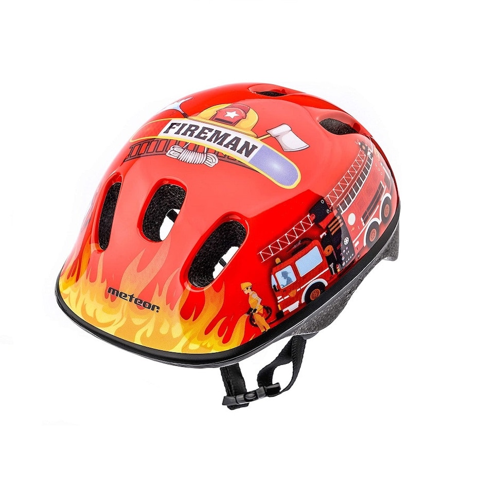 image 1 of Helmet for Kids Toddlers – Lightweight Adjustable Bike Helmet for Boys & Girls – Safety Crash Protection for Cycling, Scooter, Skateboard – KS06 Red | Fire | S