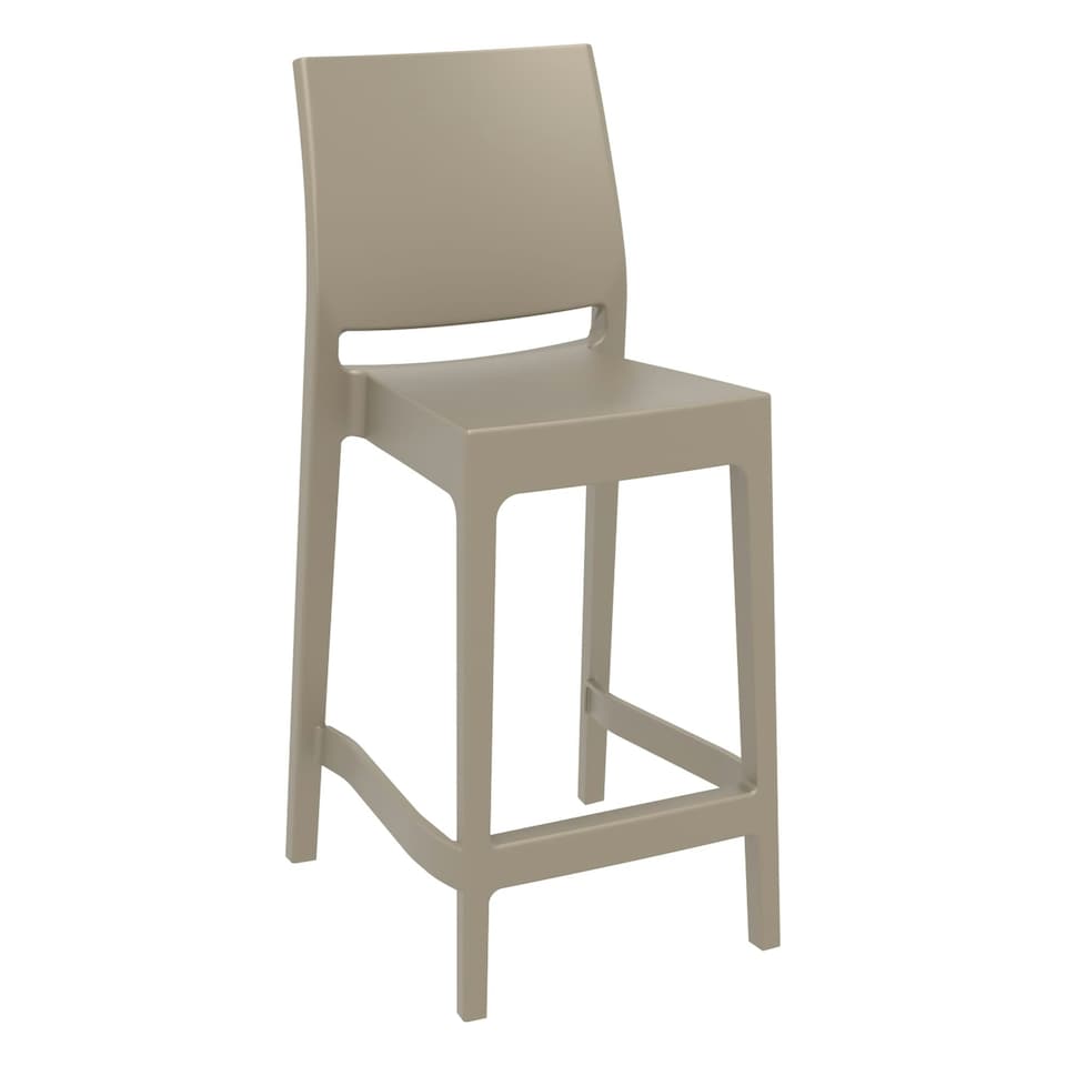 Spek Mid Height Bar Stool 65 Taupe (Suitable For Outdoor) Brown | Taupe