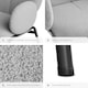 image 4 of Dining Chair - Boucle cover, plush padding, high backrest - Set of 2 Grey | Light Grey
