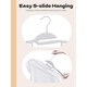 image 7 of Dyzi Plastic Coat Hangers Non Slip White Pack of 100
