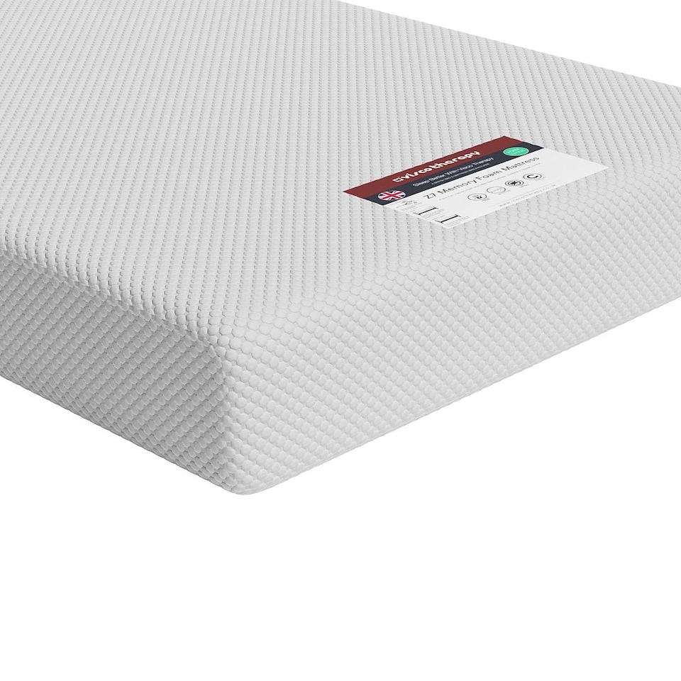 image 1 of Visco Therapy Foam Mattress 18cm - Medium Comfort, Cooling Layer, UK Made | White | White | Small Double | 1