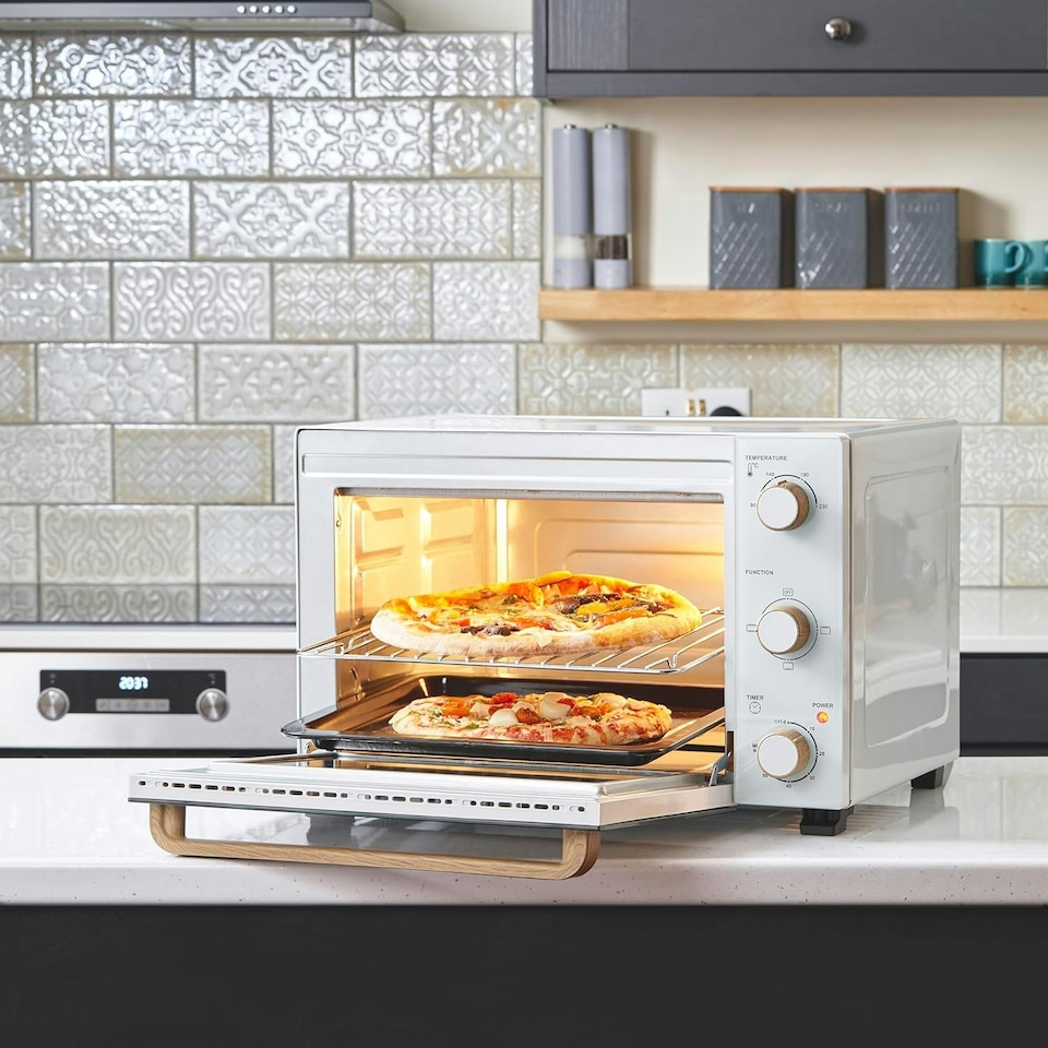 image 1 of Cooks Professional Mini Oven | 34 Litre | 3 Cooking Functions | Powerful 1500W | White Nordic