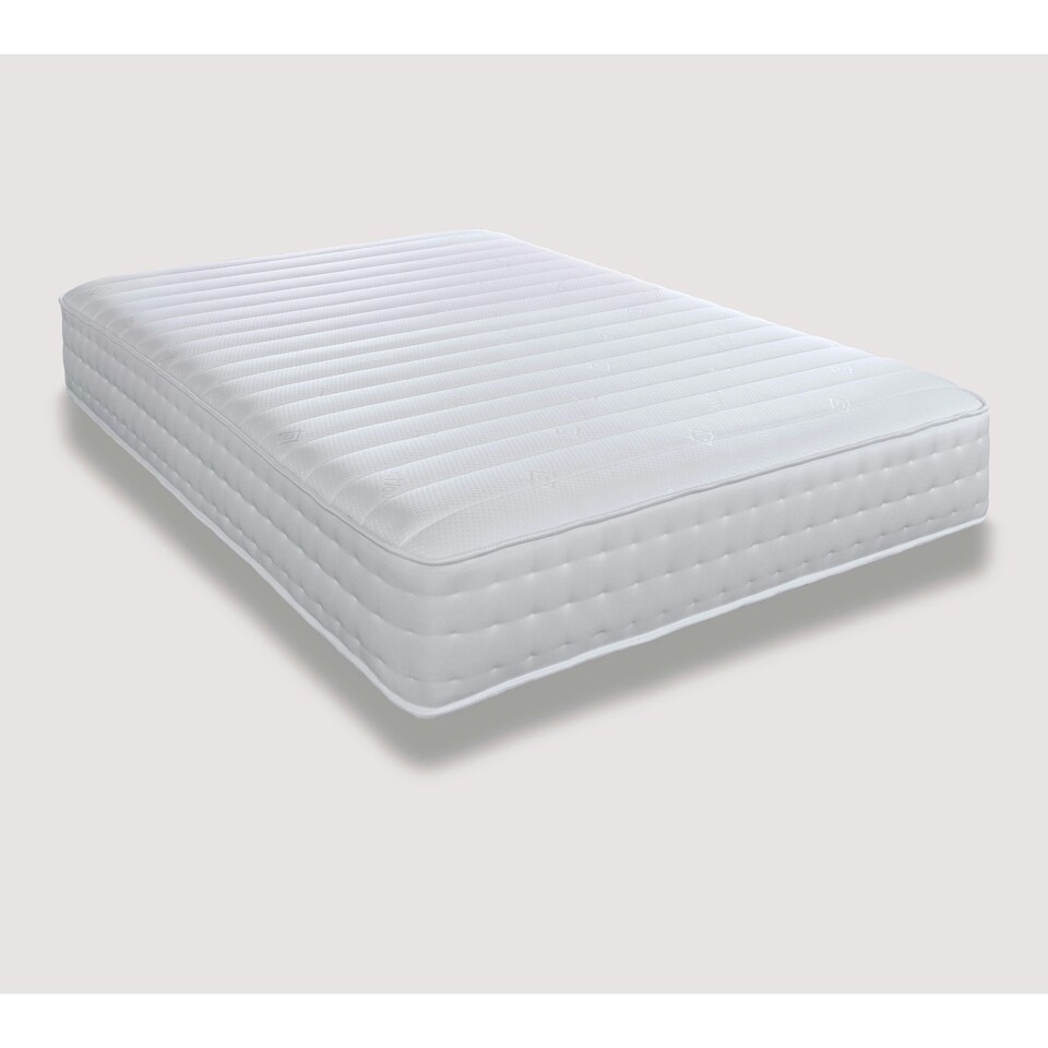 image 1 of 1000 Pocket Sprung Memory Foam Mattress - Micro Quilted Design | White | Single