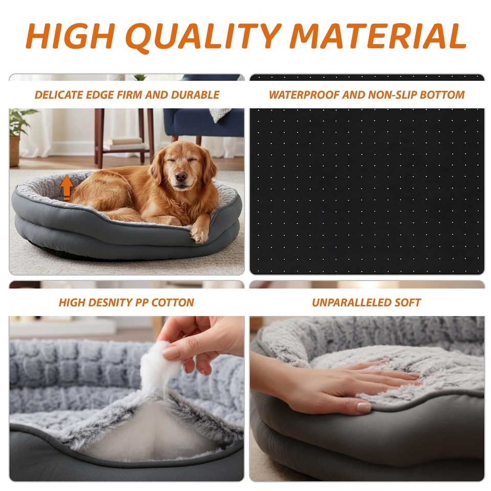 image 1 of Luxury Washable Pet Bed Soft Cushion for Dogs & Cats, Warm Basket in S, M, L Sizes