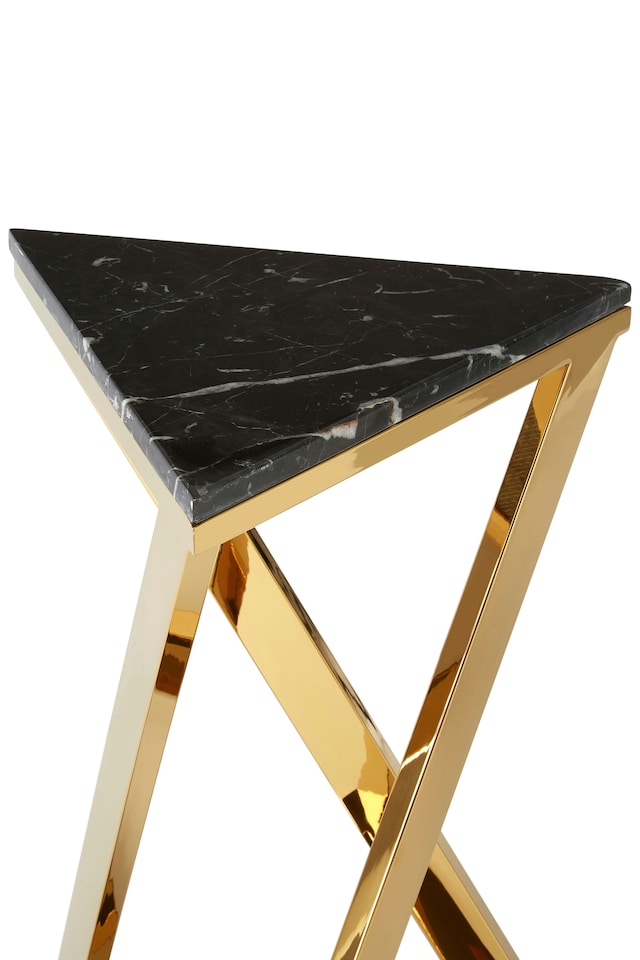 image 1 of Piermount Black And Gold End Table | Gold