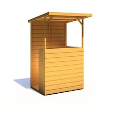 Tiki 4 x 3 Feet Garden Bar - Wood - L126.4 x W125.6 x H205.4 cm Brown