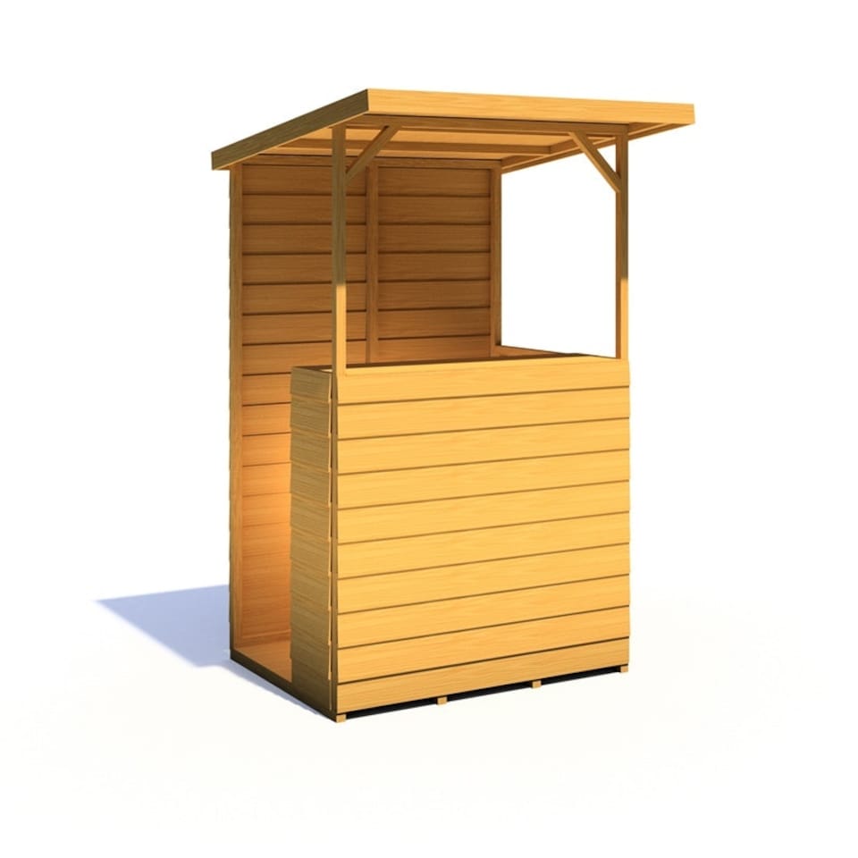 image 1 of Tiki 4 x 3 Feet Garden Bar - Wood - L126.4 x W125.6 x H205.4 cm Brown