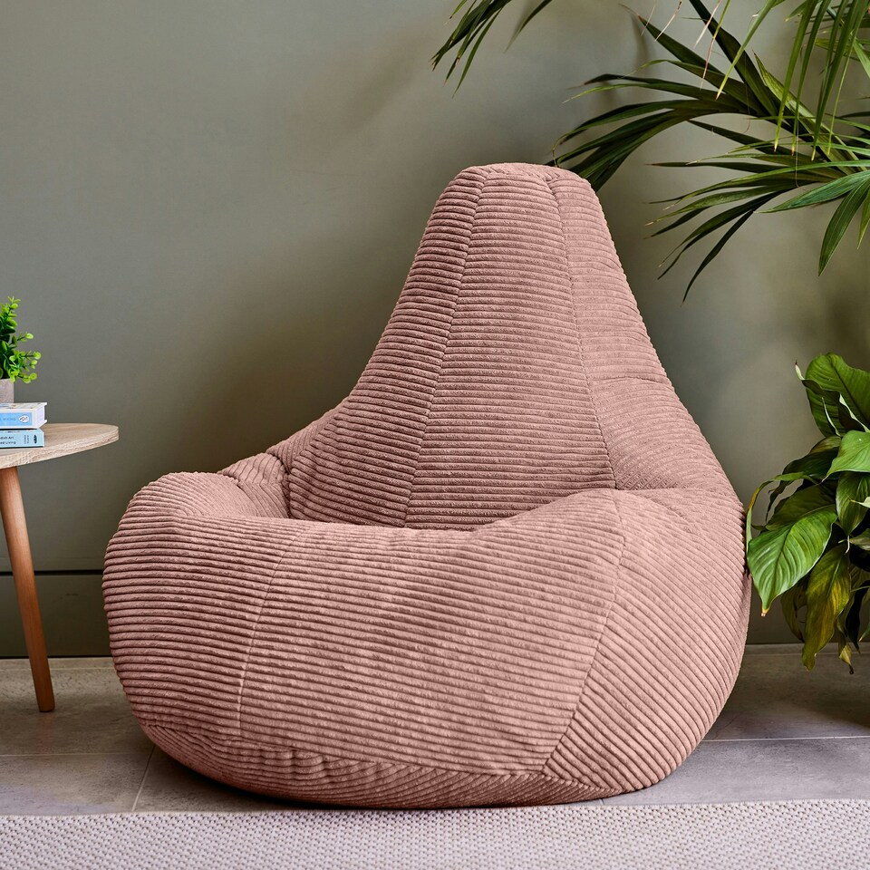 image 1 of icon Dalton Medium Beanbag Corduroy Dawn Pink Pink