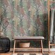 image 2 of AS Creation Famous Garden Fern Textured Wallpaper - Brown/Blue/Green - One Size Brown
