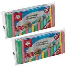 Sponge Scouring Pads Washing Up Kitchen Pan Dishes Household Cleaning | Multi | Number of Pads: 60 | 60