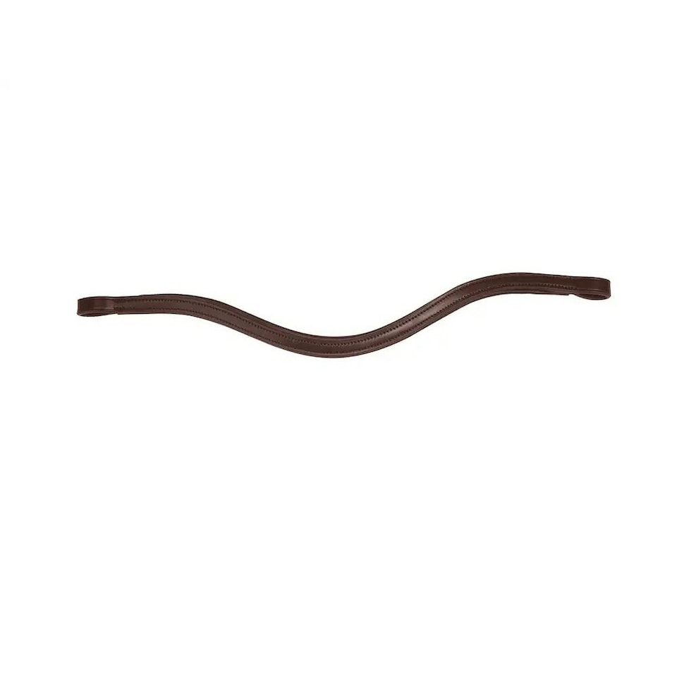 Collegiate ComfiTec Training Replacement European Leather Horse Browband - Brown - Cob