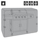 image 5 of Charles Bentley Universal Waterproof Gas Charcoal BBQ Cover Large 4-5 Burner