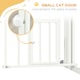 image 8 of PawHut Pressure Fit, Safety Gate Dog Gate w/ Small Cat Door Opening, 74-80cm