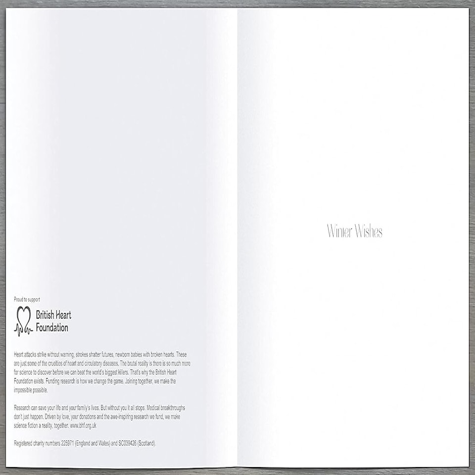 image 1 of Pack of 8 Highland Cow British Heart Foundation Charity Christmas Cards Xmas