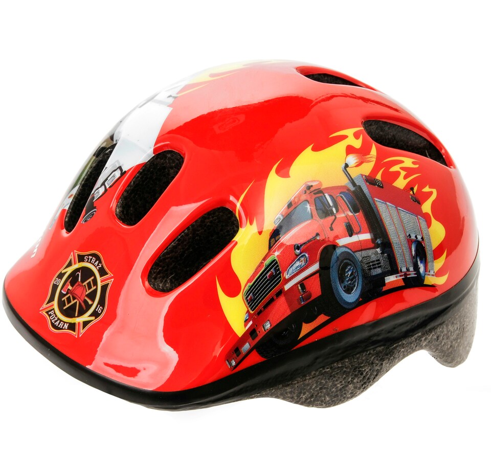 image 1 of Helmet for Kids Toddlers – Lightweight Adjustable Bike Helmet for Boys & Girls – Safety Crash Protection for Cycling, Scooter, Skateboard – MV62 | Red | Fire | XS