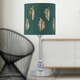 image 6 of First Choice Lighting Set of 2 Chrome Jewelled Table Lamps with Dark Green Fern Shades Chrome | Green