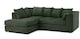 image 1 of CHICAGO LEFT HAND FACING JUMBO CORD CORNER SOFA LOUNGE IN GRENN