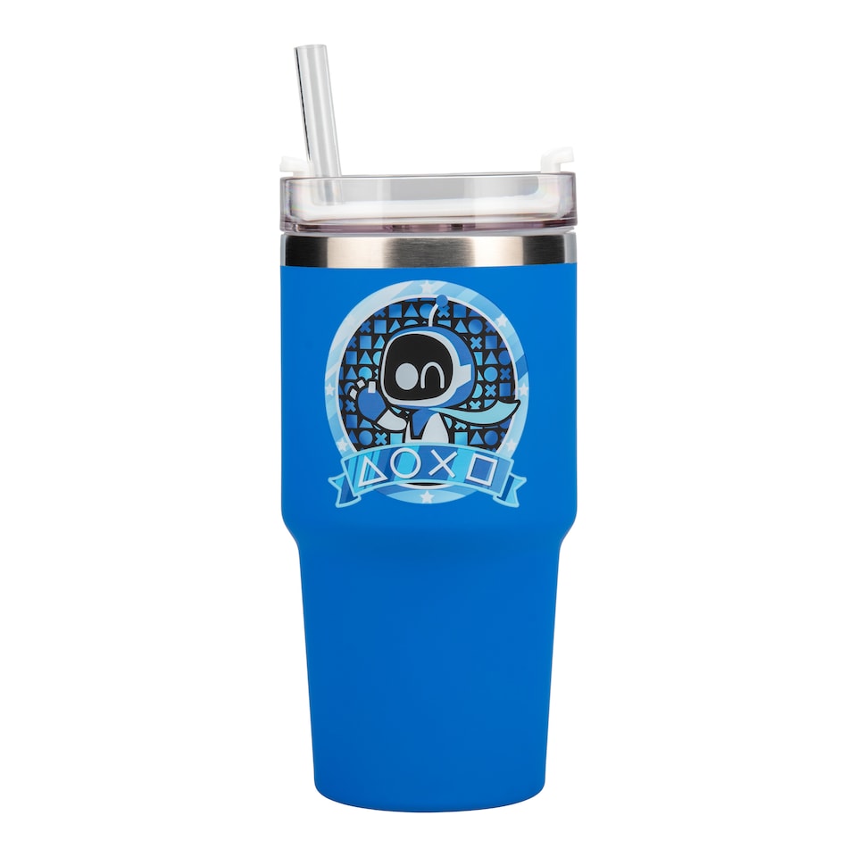 image 1 of Astro Bot Gamer Cup 600ml Insulated Travel Cup, Multi-Way Lid, Hot & Cold Drinks, Reusable Bottle, Paladone