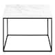 image 2 of Barossa Coffee Table with White Marble Effect Top & Black Steel Base 60cm