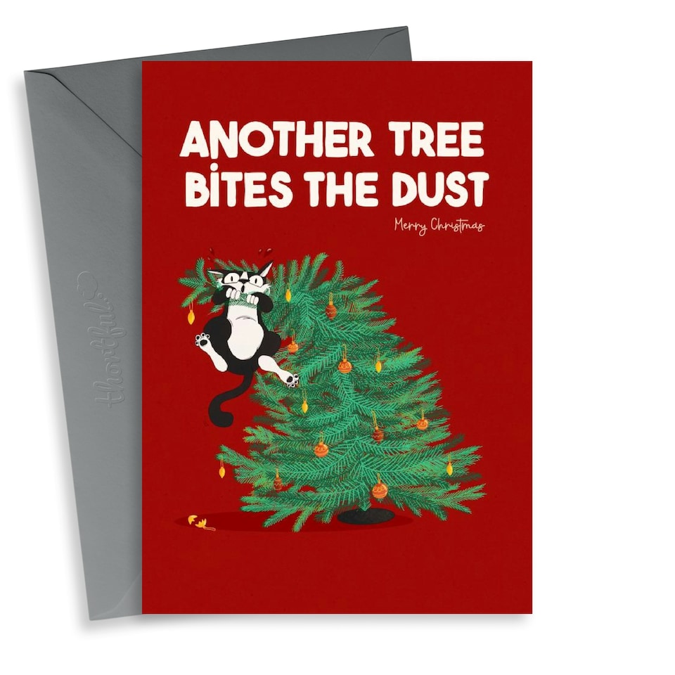 image 1 of Funny Cat Tree Christmas Card