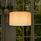 image 3 of ValueLights Reni Medium Grey Fabric Pendant Shade