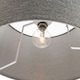 image 4 of Modern and Sleek 30cm Width Light Grey Linen Fabric Drum Lamp Shade 60w Maximum | Grey | Grey | 1