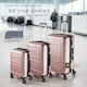 image 4 of Suitcase Luggage Set - L, M and S sizes, ABS plastic, swivel wheels, combination lock | Gold | rose gold | 1