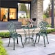 image 2 of Yaheetech 3 Piece Patio Bistro Table Set with Umbrella Hole-Green | Green | Green | 1