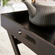 image 7 of Folding Butlers Side Table Portable Wooden Food Serving Tray White