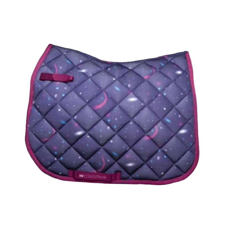 Hy Out Of This World Horse Saddlepad | Blue | Navy/Magenta | Cob/Full | 1