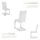 image 3 of Dining Chairs - cantilevered, high backrest, flat steel frame - Set of 2 White
