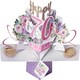 image 1 of Pop Up 70th Birthday Flowers Greeting Card