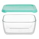image 3 of Lunch box Pasabahce Snow Green Transparent Glass Polyethylene 790 ml 16,3 x 7,4 x 11,4 cm (12 Units) N/A
