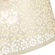 image 4 of Moroccan Designed Cream Metal Pendant Light Shade with Floral Decoration | Cream | Cream | 1