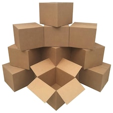 25 x Single Wall 12 x 9 x 6" (305x229x152mm) Strong Cardboard Shipping Boxes For House Moving & Storage Brown