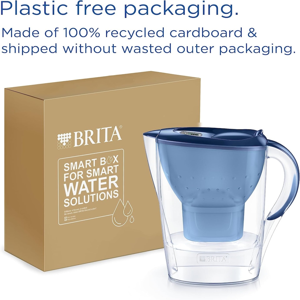 image 1 of BRITA Marella Water Filter Jug Blue (2.4L) Starter Pack incl. 3x MAXTRA PRO Pure Performance Cartridge