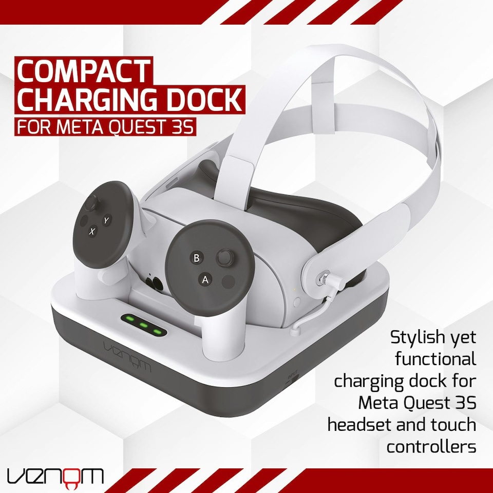 image 1 of Venom Charging Dock and Rechargeable Battery Packs for Meta Quest 3S