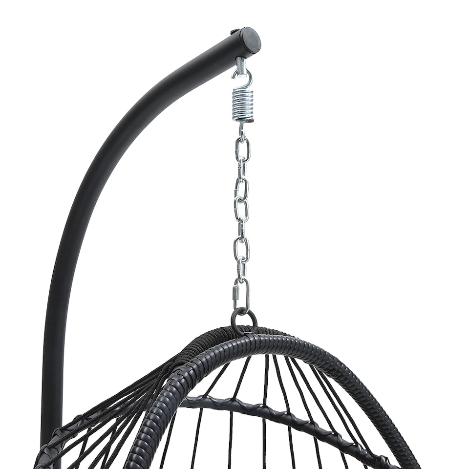 image 1 of Living and Home Outdoor Swing Chair Garden Sanctuary Hanging Egg-Shaped Chair