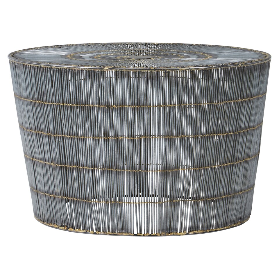 image 1 of Elegant Design Natural Wireframe Side Table, Versatile Side Table For Livingroom, Functional Bedside Table Grey
