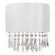 image 1 of First Choice Lighting Jewelled Ivory Fabric Wall Light With Clear Beaded Crystal Style Strings White | Clear