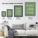 image 3 of You Look Fine Sage Green Simple Cheeky XL Wall Art Print 24X32 In