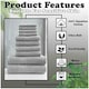 image 3 of VELVETIO 10 Piece Towel Bale Set Toronto Stripe Pattern - 100% Cotton, 450 GSM Silver